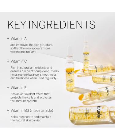 Buy BABOR Multi Vitamin Ampoule Concentrate - Revitalize Dull Skin with Vitamins A C & Niacinamide - 7 Treatments for Radiant Complexion - International Shipping - Buy Online on GoSupps.com