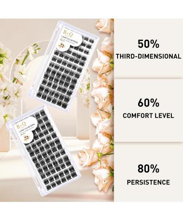 D-14mm B 42 Cluster Lashes | 72 Clusters | D Curl Individual Natural Eyelash Extensions - Soft & Fluffy DIY Lash Clusters - Buy Online on GoSupps.com