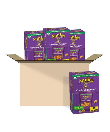 Annie's Organic Cheddar Bunnies - 12 ct Snack Crackers (Pack of 4) - Healthy & Delicious! - Buy Online on GoSupps.com