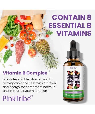 Liposomal Vitamin B Complex High-Dose Drops - 60ml | Vegan No Additives Supports Nervous & Immune System | 5-Pack - Buy Online on GoSupps.com