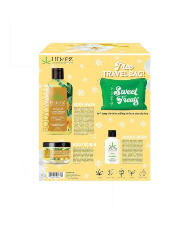 Festive Hempz Treat Yourself Holiday Skin Care Gift Set | Moisturizing Body Wash Scrub & Moisturizer - Perfect for Dry Skin | Ideal Gift for Men & Women | International Shipping - Buy Online on GoSupps.com