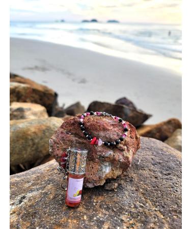 Scentual Stones Amoura Set - Rose Quartz Rhodonite & Pink Opal Diffuser Bracelet with Ylang Ylang & Rose Oils | Organic Jewelry for Women & Men - Buy Online on GoSupps.com