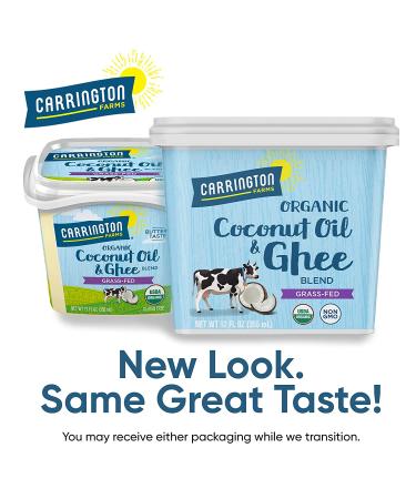 USDA Organic Grass-Fed Ghee & Coconut Oil Blend - 12oz | Carrington Farms - Buy Online on GoSupps.com