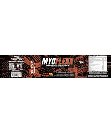 MyoFlexx Caffeine-Free Pre-Workout Powder Peach Mango Complete Performance Formula - Buy Online on GoSupps.com