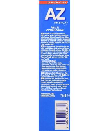  AZ RICERCA AZ Multi-Protection Tartar Control + Whitening Toothpaste 75 ml Pack of 9  - Buy Online on GoSupps.com