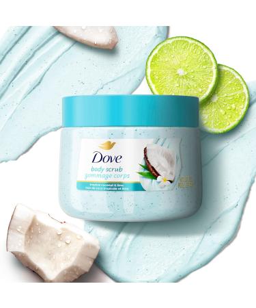 Dove Moisturizing Body Scrub Tropical Coconut For Exfoliated & Hydrated skin 15 oz - Buy Online on GoSupps.com