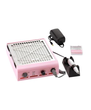 Miss Sweet Electric Nail Drill Machine and Nail dust collector All-in-one (Pink)