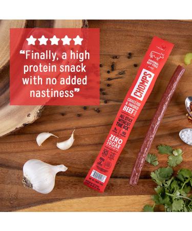 CHOMPS Original Beef Stick - 1.15 OZ | High-Protein Snack | Gluten-Free - Buy Online on GoSupps.com