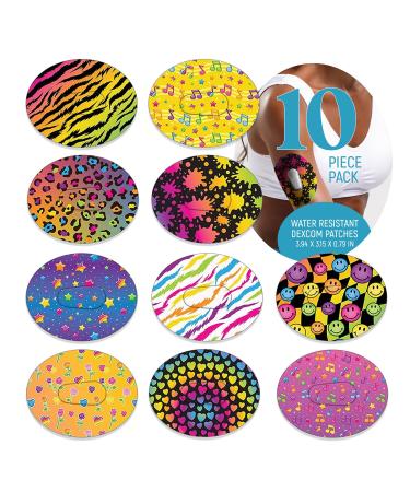 Dexcom Adhesive Mix Design - Adhesive Patches with Split Backing Easy to Apply x 10 Pack Fluro Mix - Buy Online on GoSupps.com