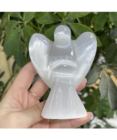 Natural White Selenite Gypsum Angel Quartz Rough Minerals SpecimenHome Decor Can be Used for (Size : 8cm) HOMEZHOU (Size : 8cm)