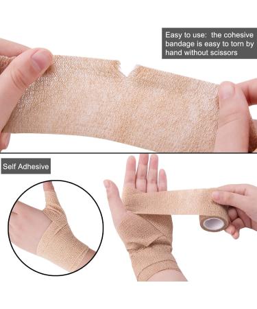 BQTQ 40 Rolls Self Adherent Wrap 2 Inch - Rainbow Self Adhesive Bandages for Wrist, Ankle Swelling & Sprains - Buy Online on GoSupps.com