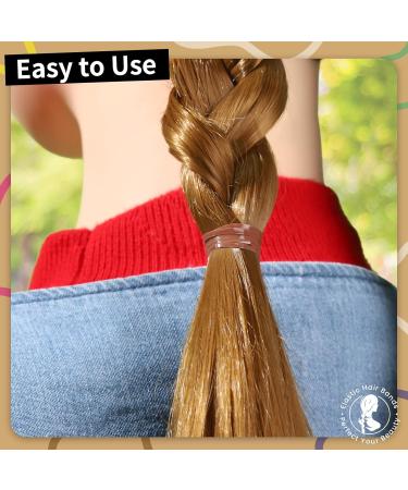 Teenitor 300pcs Elastic Hair Bands - Light Brown Rubber Ties for Kids & Teens | Best Small Hair Accessories - Buy Online on GoSupps.com