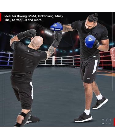 RDX Boxing Pads Focus Mitts - Maya Hide Leather Curved Hand Targets for MMA, Kickboxing & Martial Arts Training - Red - Buy Online on GoSupps.com