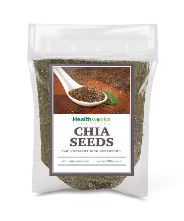 Healthworks Chia Seeds Raw (32 Ounces / 2 Pounds) | Premium & All-Natural | Contains Omega 3, Fiber & Protein | Great with Shakes, Smoothies & Oatmeal