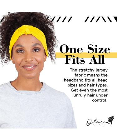 Olivia Sylx Twist Knot Headband for Women - African Turban Yoga Headband in Yellow - Buy Online on GoSupps.com
