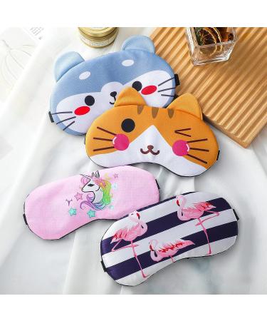 Ramede 12 Pcs Cute Flamingo Cat Unicorn Sleep Masks for Kids and Adults - Buy Online on GoSupps.com