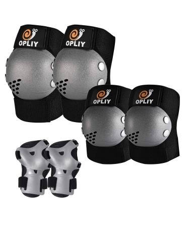 Kids Protective Gear, Knee Pads Elbow Pads with Wrist Guards for Roller Skating Cycling Skateboard Bike Scooter Rollerblade Safety Gear for Kids 2-7 Years Old BLACK S (2-7AGE)