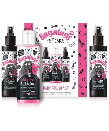 Bugalugs Spa Gift Set For Dogs With Shampoo Detangle Spray & Cologne Dog Birthday Dog Birthday Present Gifts For Women Gifts For Men Christmas Gifts For Her Gifts For Him (Baby Fresh) - Buy Online on GoSupps.com