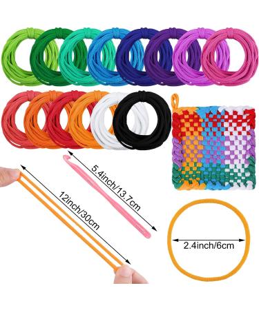 Aodaer 288 Pieces Loom Potholder Loops | Elastic Weaving Craft Refill Kit | Multiple Colors for DIY Crafts | Compatible with 7 Inch Loom - Buy Online on GoSupps.com