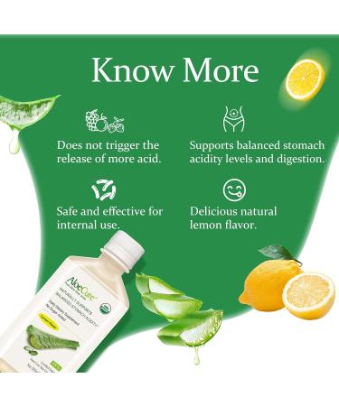 AloeCure Organic Aloe Vera Juice - 2 Bottle Sample Pack - Lemon and Grape Flavor - 2x500ml - Buy Online on GoSupps.com