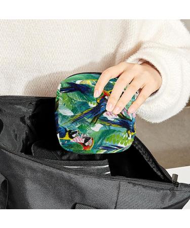 Respite Parrots Sanitary Napkin Storage Bag - Portable Period Pouch for Women & Teen Girls | Multi-Colored Design - 1Pcs - Buy Online on GoSupps.com