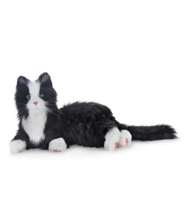 Joy For All Robotic Reclining Black & White Tuxedo Cat - Stuffed Animal Therapy for People with Memory Loss from Aging and Caregivers