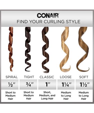 Conair OhSoKind 1-Inch Curling Iron with Silicone Clip - Ideal for Fine Hair - Classic Curls for Short, Medium, and Long Hair - Buy Online on GoSupps.com