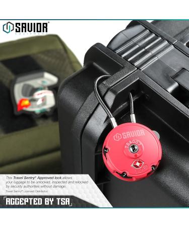 Savior Equipment TSA-Approved Cable Travel Locks - 3-Digit Combination for Rifle Bags & Gun Cases - 2 Pack, Obsidian Black - Buy Online on GoSupps.com