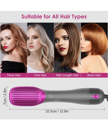 APOKE 3-in-1 Hair Dryer Brush & Straightener - Professional 1200W Ceramic Tourmaline Dryer Brush with Negative Ion Technology - Buy Online on GoSupps.com