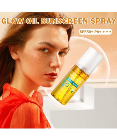 Hydrating SPF 50 Sunscreen Oil Spray - Lightweight Face & Body Protection for Women | Refreshing Sun Care - Buy Online on GoSupps.com