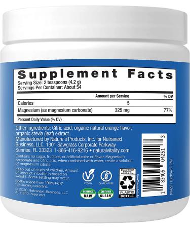 Natural Vitality Orange Calm Magnesium Drink Mix - 8 OZ | Relaxation & Wellness - Buy Online on GoSupps.com