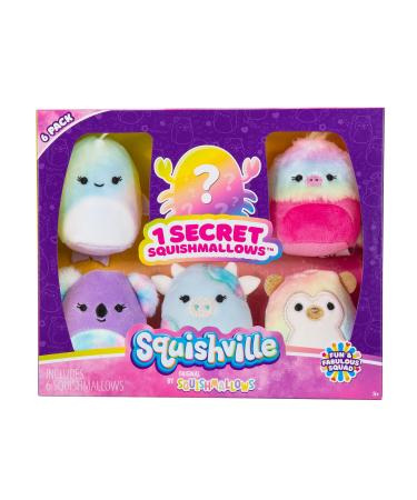 Squishville by Original Squishmallows Garden Squad Plush - Six 2-Inch Squishmallows Plush Including Elysa Ludwig Rayford Rutabaga Sakina and 1 Surprise - Toys for Kids Fun and Fabulous Squad