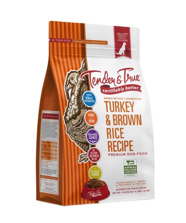 Tender & True Antibiotic-Free Turkey & Brown Rice Recipe Dog Food, 4 lb