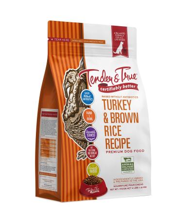 Tender & True Antibiotic-Free Turkey & Brown Rice Recipe Dog Food, 4 lb - Buy Online on GoSupps.com