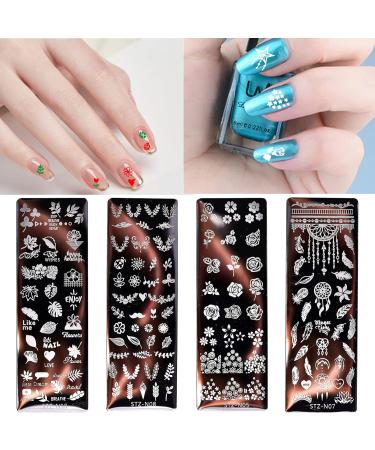 NICENEEDED Dreamcatcher Nail Art Stamping Kit - 6 Templates, 1 Stamper, 1 Scraper, Manicure Tool for DIY Decoration - Style 5 - Buy Online on GoSupps.com