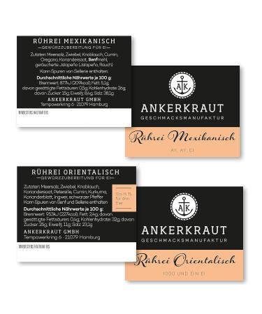 Ankerkraut Scrambled Egg Spice Set - 6 Exotic Seasonings for Perfect Egg Dishes | Ideal Gift for Any Occasion - Buy Online on GoSupps.com