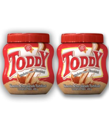 Toddy Chocolate Powder Drink Mix - Shake with Vitamins and Proteins Instant Hot and Cold Beverage for Kids & Adults 14.10 Oz ea (Pack of 2)