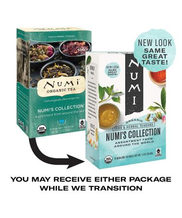 Numi Organic Tea Variety Pack - 16 Count Box of Black, Green, White, Pu-erh, Mate, Chai, Rooibos & Herbal Teas - Buy Online on GoSupps.com