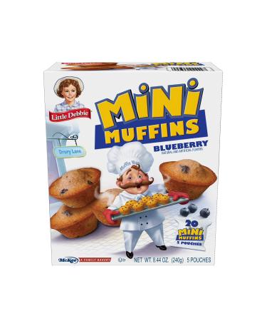 Little Debbie Blueberry Mini Muffins, 20 Mini Muffins in 5 Pouches