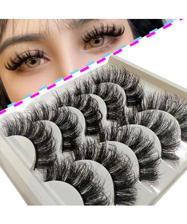 lashes False Eyelashes extension 3D individual lashes Fluffy cat eye mink lashes natural look 5 pairs Multipack Wispy14-19mm Mega Volume