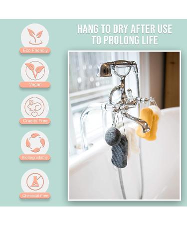 Pure SOL Konjac Exfoliating Bath Sponge - Turmeric Exfoliating Sponge for Brightening and Deep Cleansing | Clean Pores, Remove Impurities - 100% Natural for All Skin Types - Buy Online on GoSupps.com