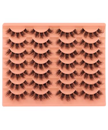 ALICE C Wispy Brown False Eyelashes - 14 Pairs DIY Lash Clusters for Fluffy Volume and Russian Strip Lash Extensions - Buy Online on GoSupps.com