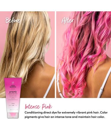 Four Reasons Color Mask Intense Pink - 27 Shades | Intensive Toning Treatment & Color Depositing Conditioner | 100% Vegan Semi-Permanent Hair Dye for Lightened Hair - 6.76 Fl oz - Buy Online on GoSupps.com