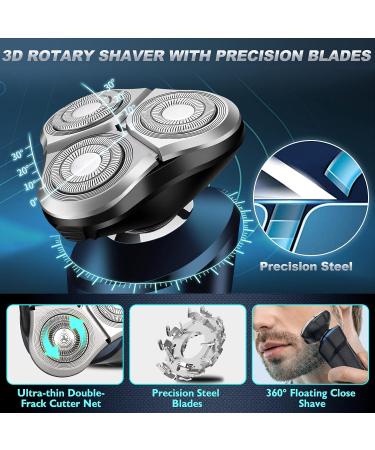 Buy Premium Cordless Electric Razor for Men | Waterproof 3D Rotary Shaver - Perfect Gifts for Husband Dad & Boyfriend - Buy Online on GoSupps.com