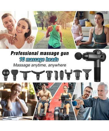 Upgrade Percussion Massager Gun for Athletes - Handheld Deep Tissue Muscle Massage Gun (Black) - Buy Online on GoSupps.com