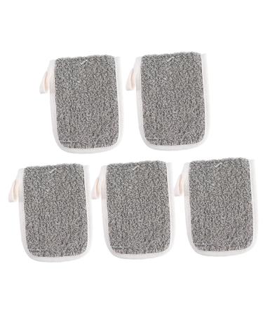 Baluue 5pcs Flip Soap Foam Net Soap Bath Accessory Net Foam Soap Cotton Linen Khaki