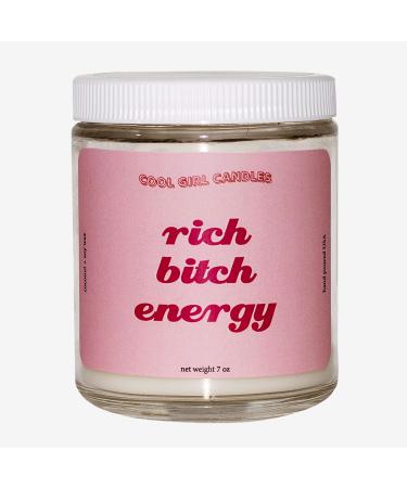 Cool Girl Candles |Rich Bitch Energy Fig + Honey Scented Candle | All Natural Coconut Soy Wax | The Best Strong Scented Candles for Home Fragrance | Clean Burning | Funny Gifts | 8.5 fl oz