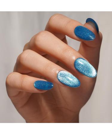 Bluesky Cat Eye Gel Nail Polish 10ml Aquamarine Dream - LSD06 Blue Soak-Off Gel Polish for 21 Day Manicure Professional Salon & Home Use Requires Curing Under UV/LED Lamp - Buy Online on GoSupps.com