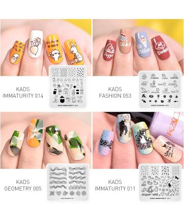 Alexnailart 20-Piece Nail Stamping Plates Set - Multi-Pattern Manicure Stencils Tool - Buy Online on GoSupps.com
