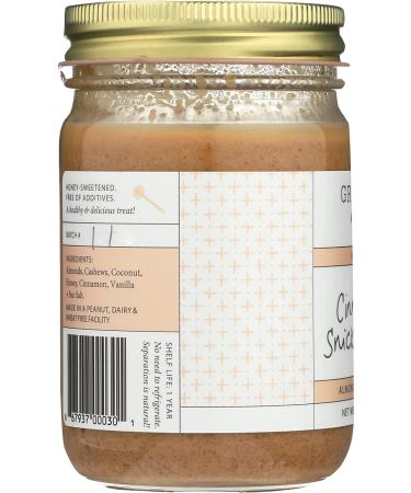 GROUND UP PDX Almond Cashew Cinnamon Snickerdoodle Nut Butter 12 OZ - Buy Online on GoSupps.com